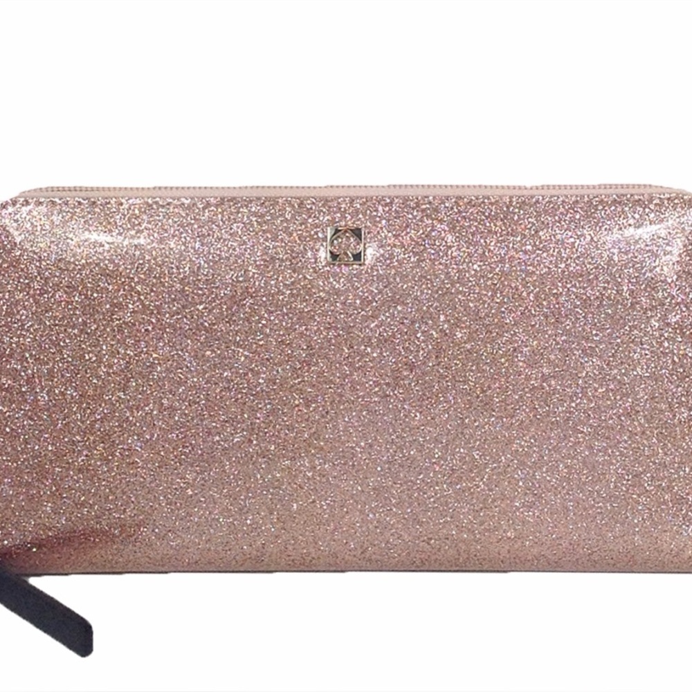 Kate Spade ♠️ Glittery Rose Gold Women's Wallet - Picture 7 of 7